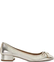 Dune London Hollies Metallic Leather Bow Pumps