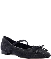 Dune London Holly Rhinestone Ballet Bow Flats