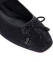 Dune London Holly Rhinestone Ballet Bow Flats