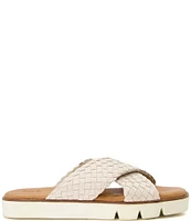 Dune London Lexey Woven Leather Chunky Slide Sandals