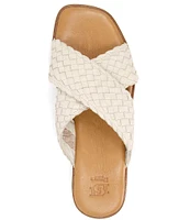 Dune London Lexey Woven Leather Chunky Slide Sandals