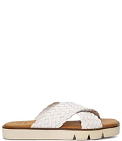 Dune London Lexey Woven Leather Chunky Slide Sandals