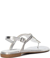 Dune London Loggics Metallic Knot Detail Thong Sandals