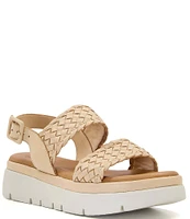 Dune London Lorris Woven Leather Platform Sandals