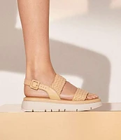 Dune London Lorris Woven Leather Platform Sandals