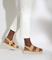 Dune London Lorris Woven Leather Platform Sandals