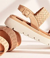 Dune London Lorris Woven Leather Platform Sandals