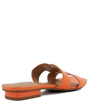 Dune London Loupe Leather Cut-Out Slide Sandals