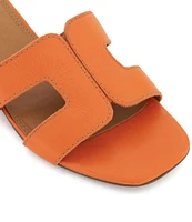 Dune London Loupe Leather Cut-Out Slide Sandals