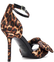 Dune London Mannequins Leopard Print Satin Dress Sandals