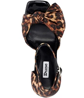 Dune London Mannequins Leopard Print Satin Dress Sandals