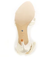 Dune London Martinis Satin Ankle Tie Pearl Strap Dress Sandals