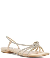 Dune London Nyas Diamante Knot Slingback Flats