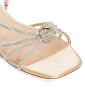 Dune London Nyas Diamante Knot Slingback Flats