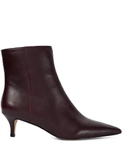 Dune London Offer Leather Pointed Toe Kitten Heel Dress Booties