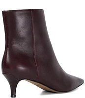 Dune London Offer Leather Pointed Toe Kitten Heel Dress Booties