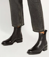 Dune London Panoramic Leather Cheslea Booties