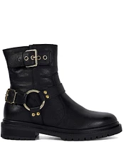 Dune London Piton Leather Harness Booties