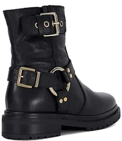 Dune London Piton Leather Harness Booties