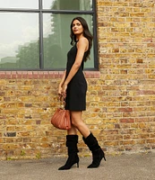 Dune London Suede Slouchy Dress Boots