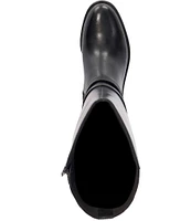 Dune London Tatter Leather Double Buckle Strap Riding Boots