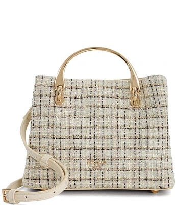 Dune London Tweed Dinky Dorrie Top Handle Satchel Tote Bag