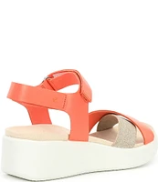 ECCO Flowt Leather Wedge Platform Sandals