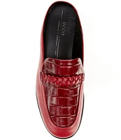 ECCO Sculpted LX Crocodile Leather Slip-On Mules