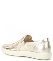 ECCO Soft 7 Woven Leather Slip-On II Sneakers