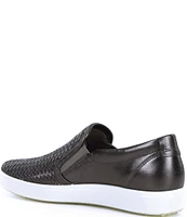 ECCO Soft 7 Woven Leather Slip-On II Sneakers