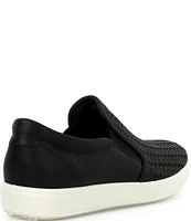 ECCO Soft 7 Woven Leather Slip-On II Sneakers