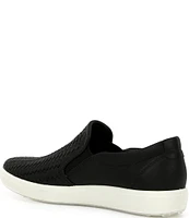 ECCO Soft 7 Woven Leather Slip-On II Sneakers