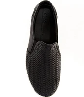 ECCO Soft 7 Woven Leather Slip-On II Sneakers