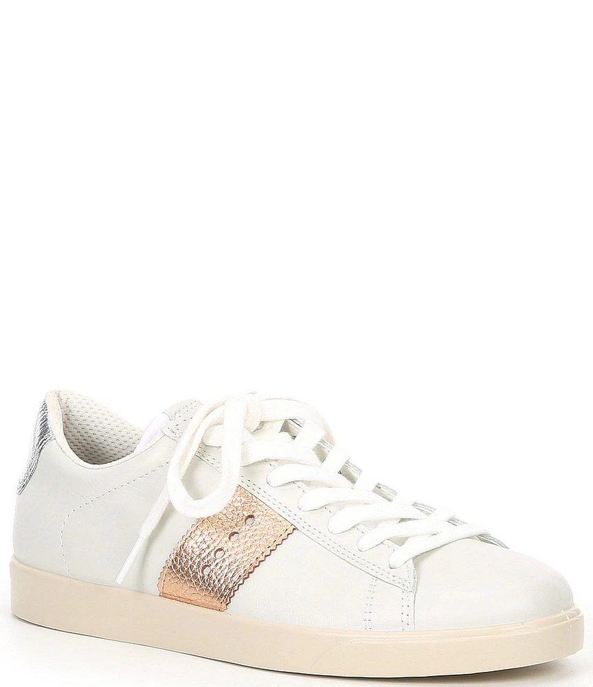 ECCO Women's Street Lite Retro Lace-Up Leather Sneakers