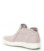 ECCO Women's Soft 7 Leather Low Cut Zip Sneaker Booties