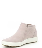 ECCO Women's Soft 7 Leather Low Cut Zip Sneaker Booties