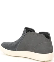 ECCO Women's Soft 7 Leather Low Cut Zip Sneaker Booties