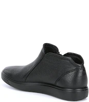 ECCO Women's Soft 7 Leather Low Cut Zip Sneaker Booties