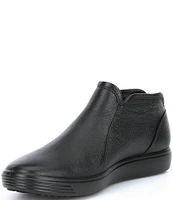 ECCO Women's Soft 7 Leather Low Cut Zip Sneaker Booties