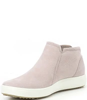 ECCO Women's Soft 7 Nubuck Low Zip Sneaker Booties