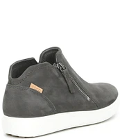 ECCO Women's Soft 7 Nubuck Low Zip Sneaker Booties