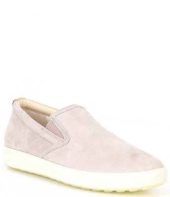 ECCO Women's Soft VII Leather Slip-On Sneakers