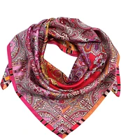 Echo Colorblock Paisley Silk Square Scarf