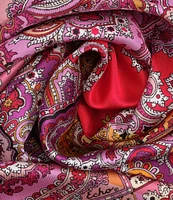 Echo Colorblock Paisley Silk Square Scarf