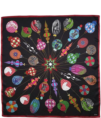 Echo Deck The Halls Silk Square Scarf