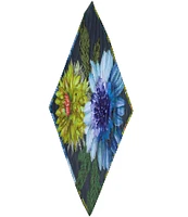 Echo Flower Pleated Diamond Scarf