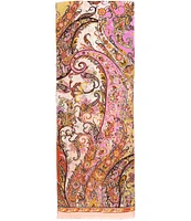 Echo Manor Paisley Silk Oblong Scarf