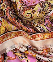 Echo Manor Paisley Silk Oblong Scarf