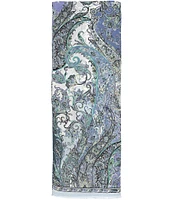 Echo Manor Paisley Silk Oblong Scarf