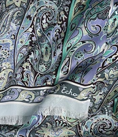 Echo Manor Paisley Silk Oblong Scarf